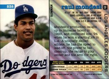 Raul Mondesi  baseball card collectible - Main Image 2