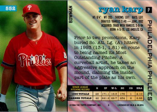 Ryan Karp  baseball card collectible - Main Image 2