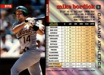 Mike Bordick  baseball card collectible - Main Image 2