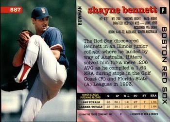 Shayne Bennett  baseball card collectible - Main Image 2