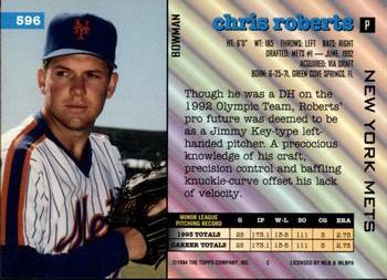 Chris Roberts  baseball card collectible - Main Image 2