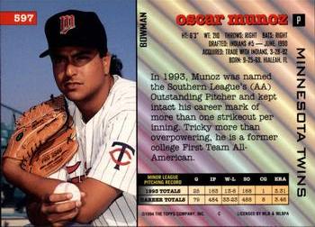 Oscar Munoz  baseball card collectible - Main Image 2