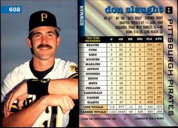 Don Slaught  baseball card collectible - Main Image 2