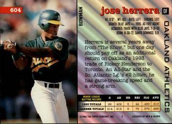 Jose Herrera  baseball card collectible - Main Image 2