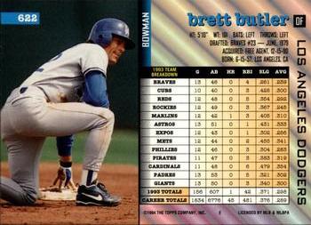 Brett Butler  baseball card collectible - Main Image 2