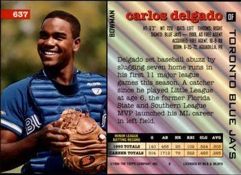 Carlos Delgado  baseball card collectible - Main Image 2