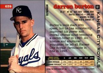 Darren Burton  baseball card collectible - Main Image 2