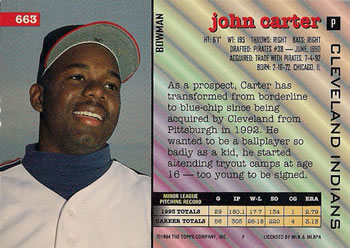 John Carter  baseball card collectible - Main Image 2
