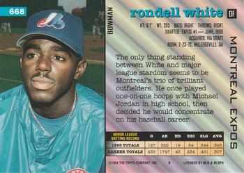 Rondell White  baseball card collectible - Main Image 2