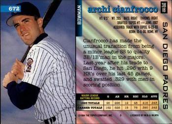 Archi Cianfrocco  baseball card collectible - Main Image 2