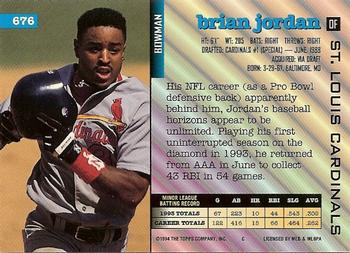Brian Jordan  baseball card collectible - Main Image 2