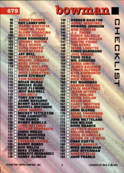 Checklist: 1-184  baseball card collectible - Main Image 2