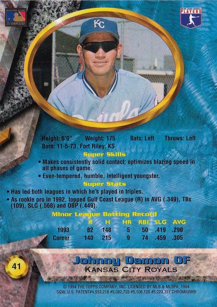 Johnny Damon  baseball card collectible - Main Image 2