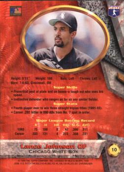 Lance Johnson  baseball card collectible - Main Image 2