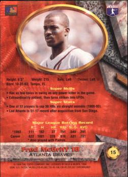 Fred McGriff  baseball card collectible - Main Image 2