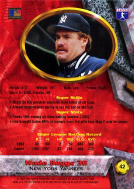 Wade Boggs  baseball card collectible - Main Image 2