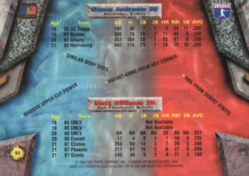 Matt Williams / Shane Andrews  baseball card collectible - Main Image 2