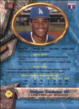 Roger Cedeno  baseball card collectible - Main Image 2