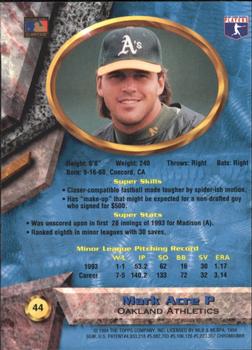 Mark Acre  baseball card collectible - Main Image 2