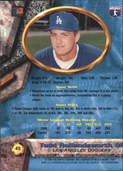 Todd Hollandsworth  baseball card collectible - Main Image 2