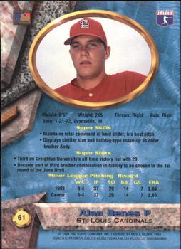 Alan Benes  baseball card collectible - Main Image 2