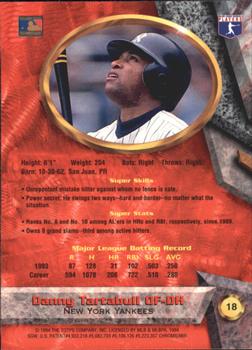 Danny Tartabull  baseball card collectible - Main Image 2