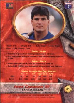 Jose Canseco  baseball card collectible - Main Image 2