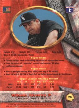 Wilson Alvarez  baseball card collectible - Main Image 2
