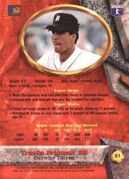 Travis Fryman  baseball card collectible - Main Image 2