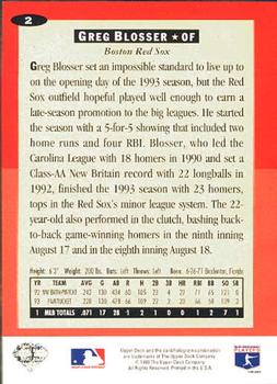 Greg Blosser  baseball card collectible - Main Image 2