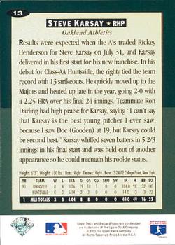 Steve Karsay  baseball card collectible - Main Image 2