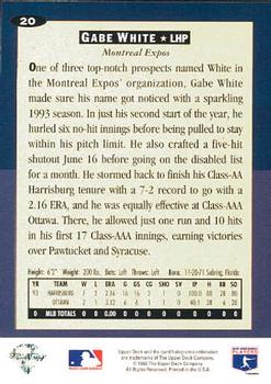 Gabe White  baseball card collectible - Main Image 2