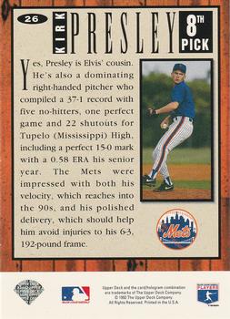 Kirk Presley  baseball card collectible - Main Image 2
