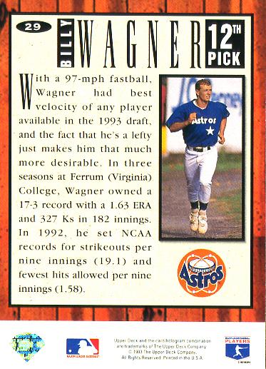 Billy Wagner  baseball card collectible - Main Image 2