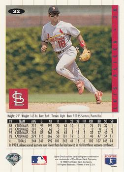 Luis Alicea  baseball card collectible - Main Image 2