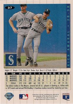 Rich Amaral  baseball card collectible - Main Image 2