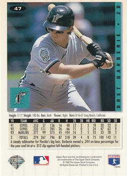 Bret Barberie  baseball card collectible - Main Image 2