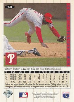 Kim Batiste  baseball card collectible - Main Image 2