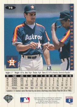 Andujar Cedeno  baseball card collectible - Main Image 2