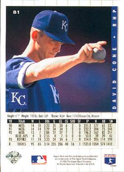 David Cone  baseball card collectible - Main Image 2