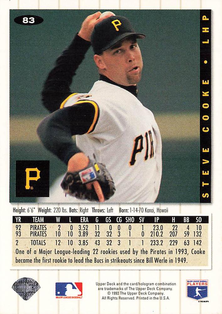 Steve Cooke  baseball card collectible - Main Image 2