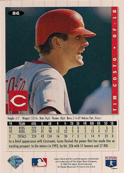 Tim Costo  baseball card collectible - Main Image 2