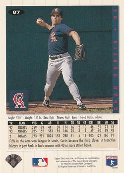 Chad Curtis  baseball card collectible - Main Image 2