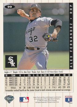 Alex Fernandez  baseball card collectible - Main Image 2