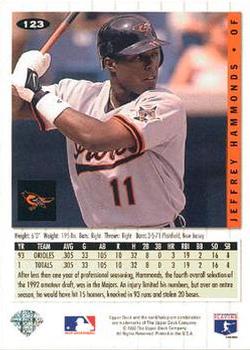 Jeffrey Hammonds  baseball card collectible - Main Image 2