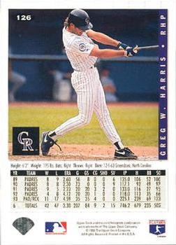 Greg W. Harris  baseball card collectible - Main Image 2