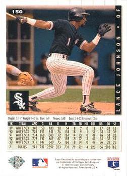 Lance Johnson  baseball card collectible - Main Image 2