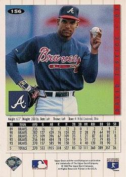David Justice  baseball card collectible - Main Image 2