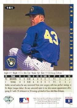 Mark Kiefer  baseball card collectible - Main Image 2