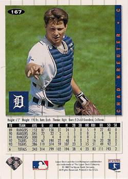 Chad Kreuter  baseball card collectible - Main Image 2